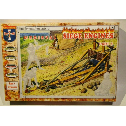 1/72 Orion MEDIEVAL SIEGE ENGINES PART 1 Ram spots & 2 einarms MIB/BOXED 72015 
